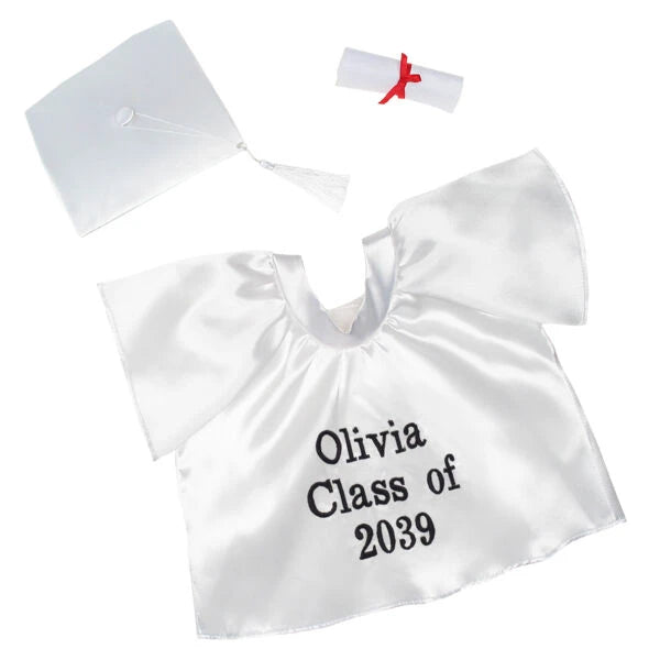 Personalized Embroidered White Graduation Set | Build A Bear - US 8135