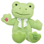 Embroidered Spring Green Frog Plush &amp; White Gifting Bow | Build-A-Bear® - US 5429