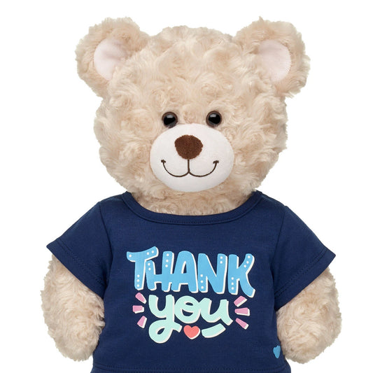 "Thank You" Plush Toy T-Shirt - Navy Blue - US 0911