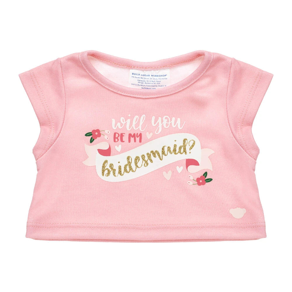 "Will You Be My Bridesmaid?" T-Shirt for Stuffed Animals | Build-A-Bear® - US 0167