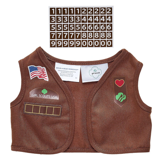 Girl Scout Brownie Uniform Vest for Stuffed Animals | Build-A-Bear® - US 3243