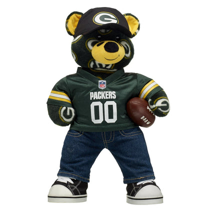 Green Bay Packers Fan Hat Teddy Bear Gift Set - US 6096