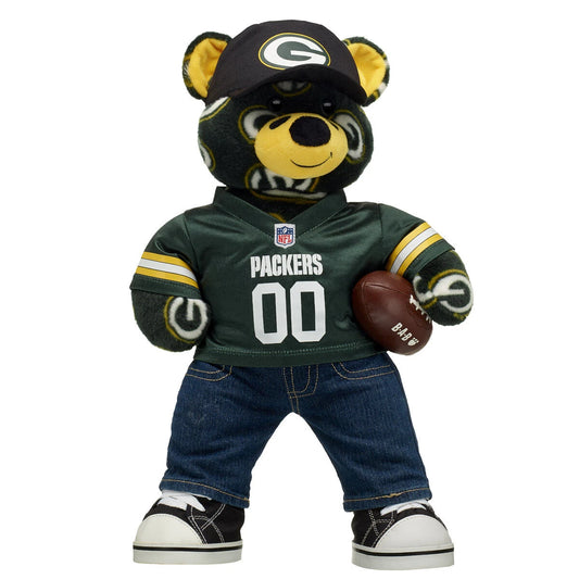 Green Bay Packers Fan Hat Teddy Bear Gift Set - US 6405