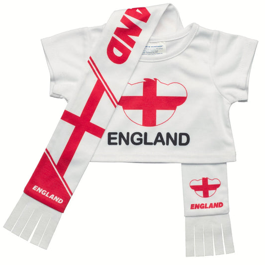 England Scarf &amp; T-Shirt Set | Build-A-Bear - US 7723