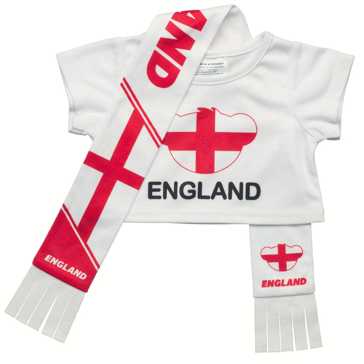 England Scarf &amp; T-Shirt Set | Build-A-Bear - US 8069