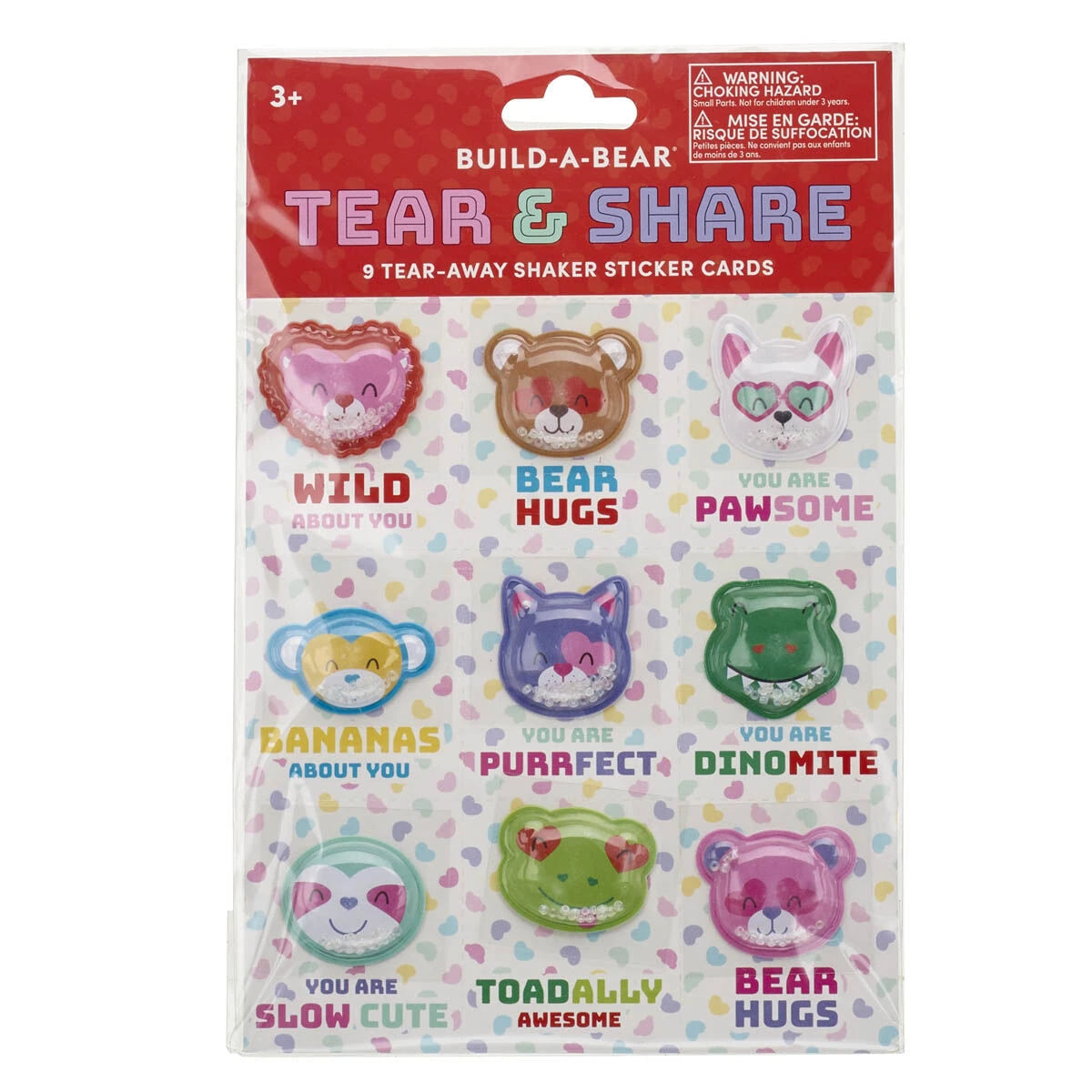 Valentine's Day Tear &amp; Share Sticker Set | Build-A-Bear® - US 9699
