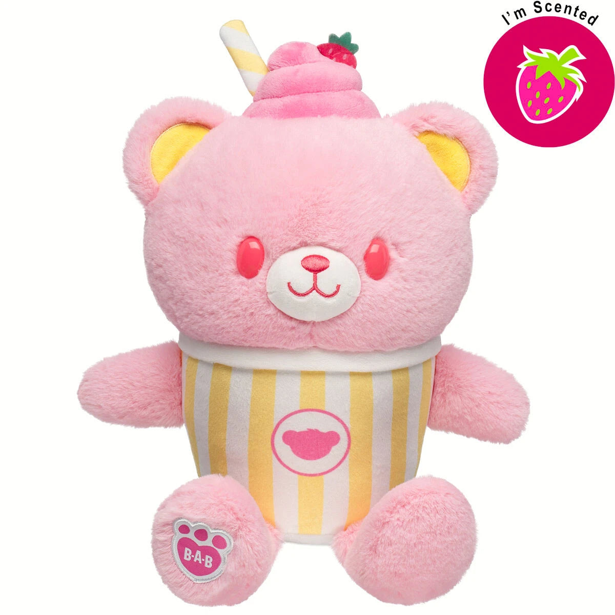 Strawberry Lemonade Bear Slushie Plushie Scented | BAB - US 2338