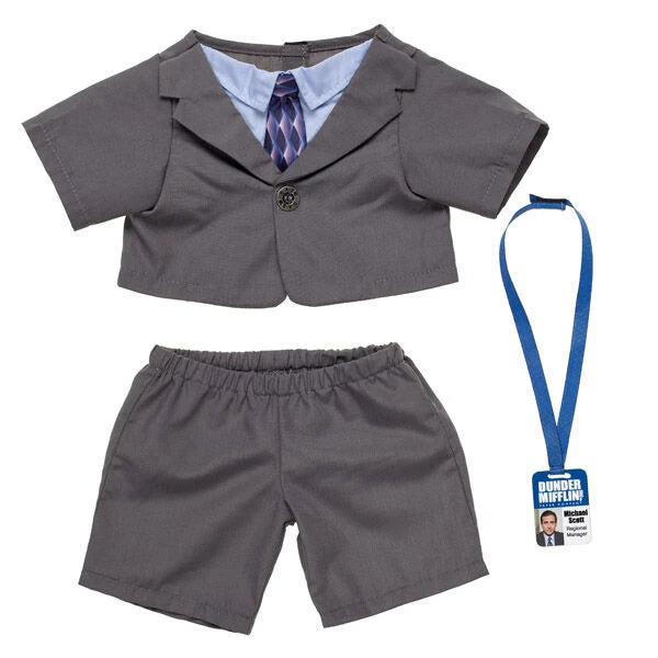 Happy Hugs Teddy Bear with The Office Michael Scott Costume Gift Set | Build-A-Bear® - US 4890
